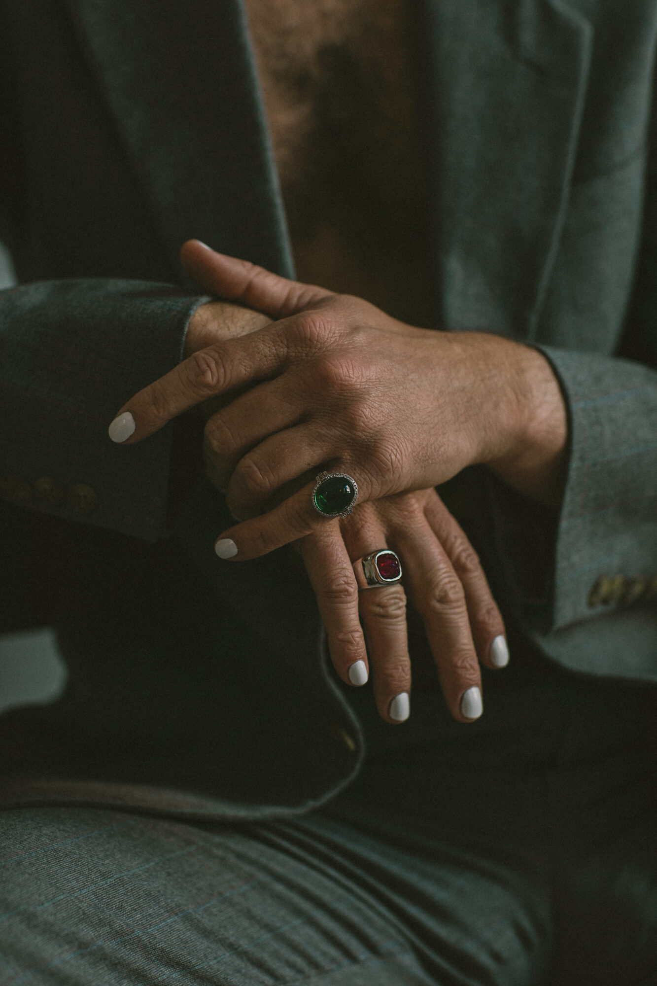 Man wearing rings