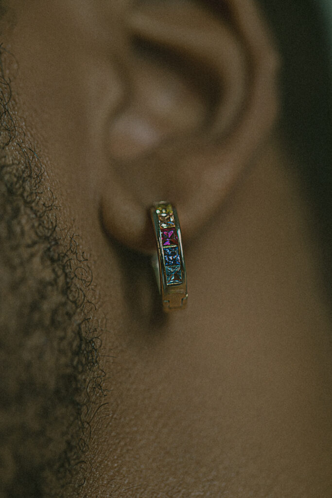 multicolor earring