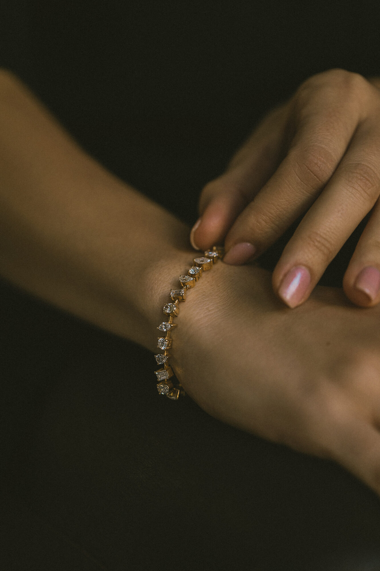 Woman wearing bracelet