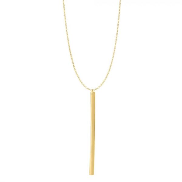 Gold axis of energy necklace